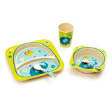 Kids 5 Piece Bamboo Fibre Eco-Friendly Meal Set - Easy Elephant (Multicolor)