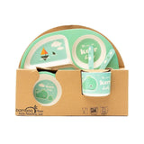 Kids 5 Piece Bamboo Fibre Eco-Friendly Meal Set - Aqua Life (Multicolor)