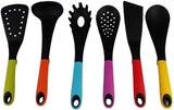 Multicolor 6 Piece Silicone Kitchen Spoon Set