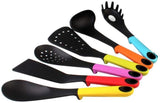 Multicolor 6 Piece Silicone Kitchen Spoon Set
