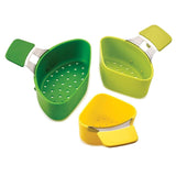 3 Silicone Kitchen Steaming Pod Set (Assorted Colors)