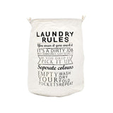 Laundry Rules (Beige) Laundry Basket