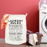 Laundry Rules (Beige) Laundry Basket