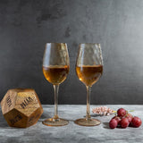 Amber Gold Wine Glass Set (350 ml) (Pack of 2)