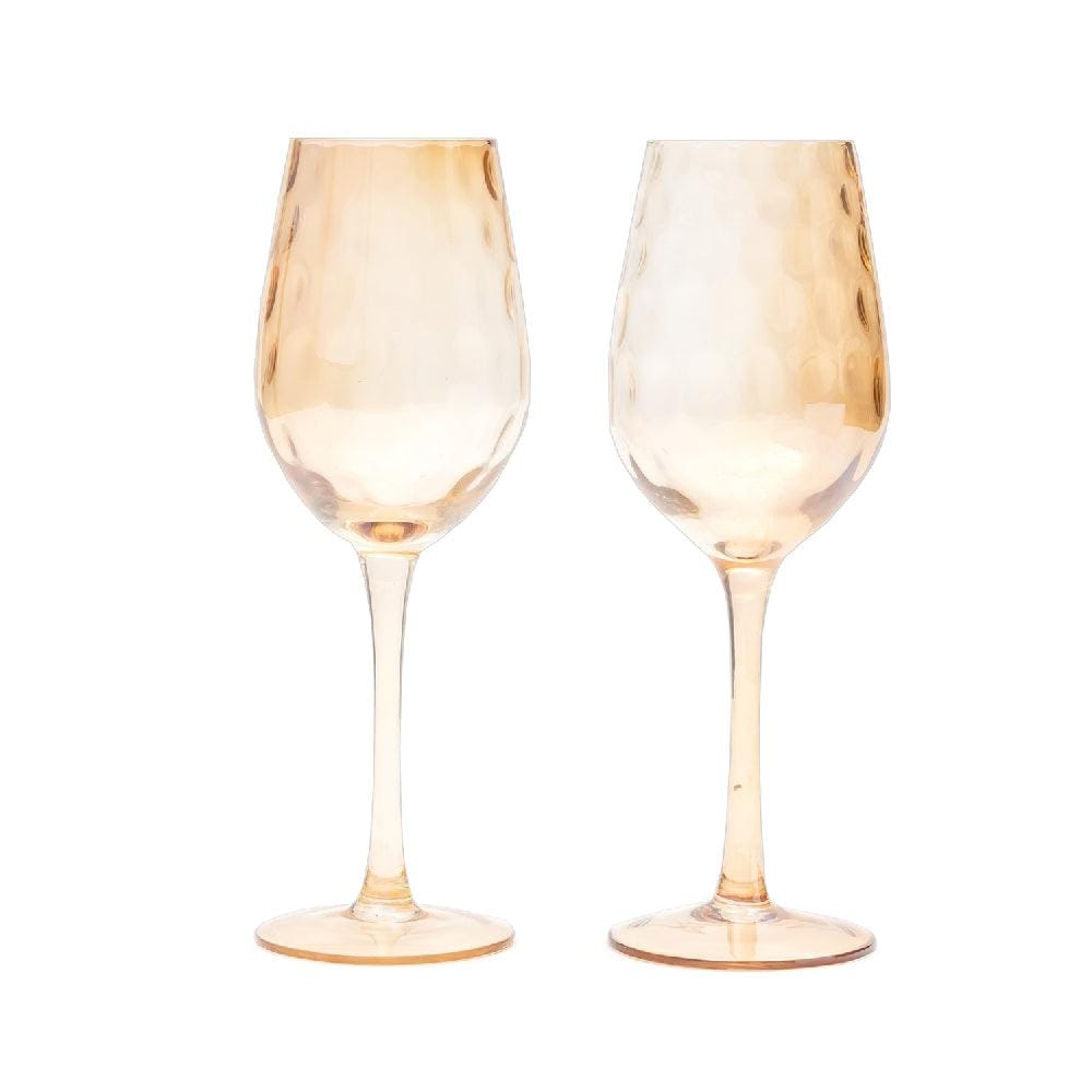 Amber Gold Wine Glass Set (350 ml) (Pack of 2)