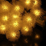 Pom Pom PE Light String with 20 White PomPoms & Multicolor LED Lights (2.25 m)