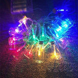 Glass Bottle Light Strings with 10 Bottle & Multicolor LED Lights (1.25 m)