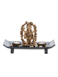 Lord Ganesha Gift Set Tray with 2 Tea Lights (Golden)