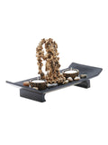 Lord Ganesha Gift Set Tray with 2 Tea Lights (Golden)