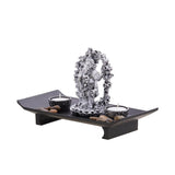 Lord Ganesha Gift Set Tray with 2 Tea Lights (Silver)