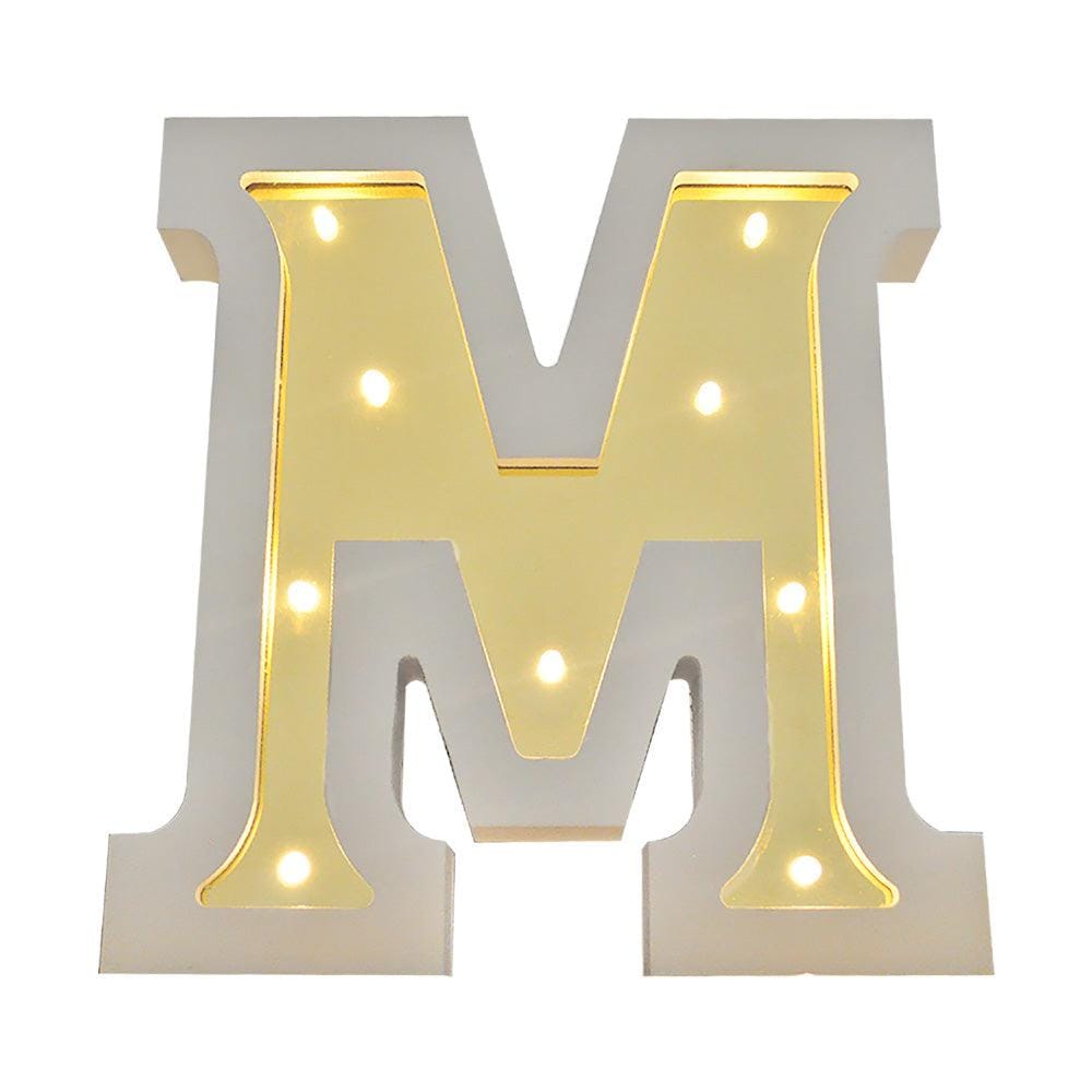 Monogram LED Light - Alphabet 'M'