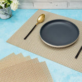 Malakos Bold 6 Washable Table Mat Set (Gold)