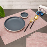 Malakos Bold 6 Washable Table Mat Set (Rose Gold & Pink)