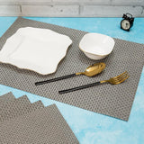 Malakos Bold 6 Washable Table Mat Set (Silver & Gray)