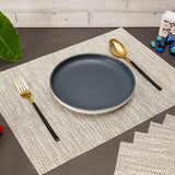 Malakos Bold 6 Washable Table Mat Set (White & Black)