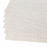 Malakos Checkered 6 Washable Table Mat Set (Dual Tone - Beige Brown)