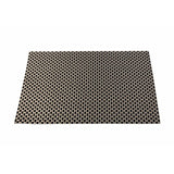 Malakos Checkered 6 Washable Table Mat Set (Black & Light Silver)