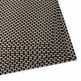 Malakos Checkered 6 Washable Table Mat Set (Black & Light Silver)