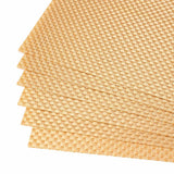 Malakos Checkered 6 Washable Table Mat Set (Gold)