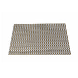 Malakos Checkered 6 Washable Table Mat Set (Gold, Silver & Black)
