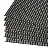 Malakos Checkered 6 Washable Table Mat Set (Gray & Black)