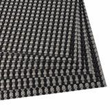 Malakos Checkered 6 Washable Table Mat Set (Gray & Black)