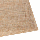 Malakos Checkered 6 Washable Table Mat Set (Dual Tone - Light Brown)