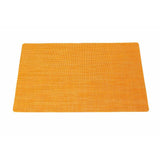 Malakos Checkered 6 Washable Table Mat Set (Dual Tone - Orange)
