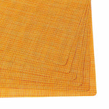 Malakos Checkered 6 Washable Table Mat Set (Dual Tone - Orange)