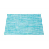 Malakos Checkered 6 Washable Table Mat Set (Dual Tone - Sky Blue)