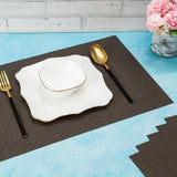 Malakos Concentrix 6 Washable Table Mat Set (Charcoal Gray)