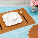 Malakos Concentrix 6 Washable Table Mat Set (Marmalade Orange)