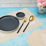 Malakos Concentrix 6 Washable Table Mat Set (Oat Brown)