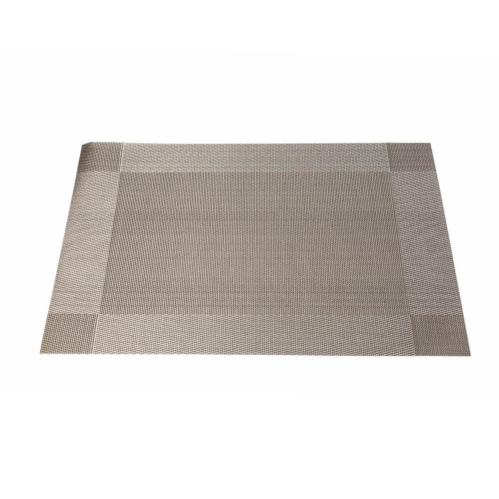 Malakos Diagonal Squares 6 Washable Table Mat Set (Gray)