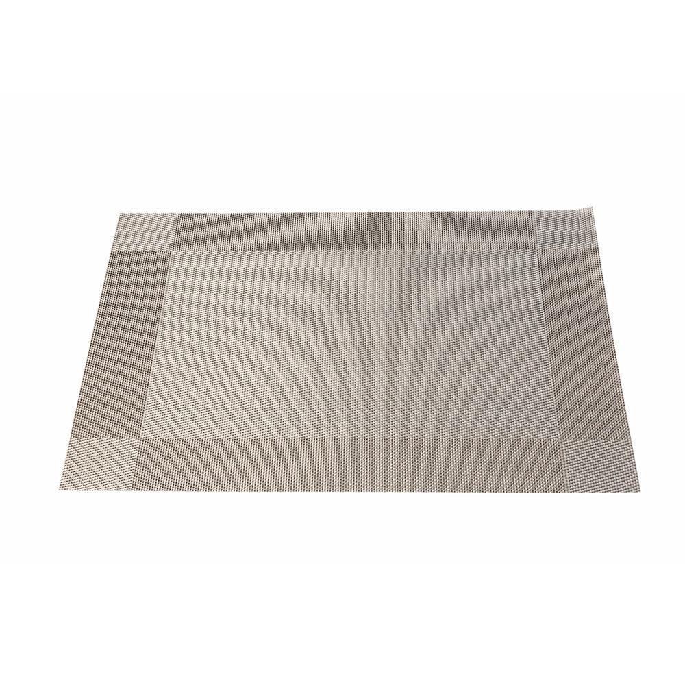 Malakos Diagonal Squares 6 Washable Table Mat Set (Gray)