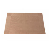 Malakos Diagonal Squares 6 Washable Table Mat Set (Light Brown)