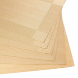 Malakos Diagonal Squares 6 Washable Table Mat Set (Sand Brown)