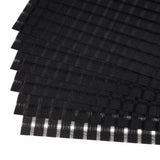 Malakos Hollow Squares 6 Washable Table Mat Set (Black)