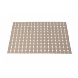 Malakos Hollow Squares 6 Washable Table Mat Set (Light Beige Brown)