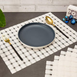 Malakos Hollow Squares 6 Washable Table Mat Set (White)