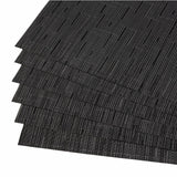 Malakos Overlaps 6 Washable Table Mat Set (Black)