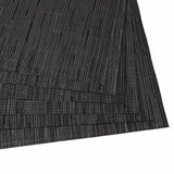 Malakos Overlaps 6 Washable Table Mat Set (Black)