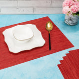 Malakos Overlaps 6 Washable Table Mat Set (Brick Red)