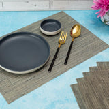 Malakos Overlaps 6 Washable Table Mat Set (Gray)