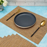 Malakos Overlaps 6 Washable Table Mat Set (Sepia Brown)