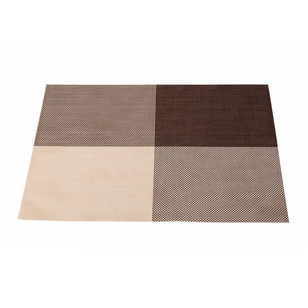 Malakos Triax 6 Washable Table Mat Set (Chess Brown & Multicolor)