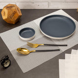 Malakos Triax 6 Washable Table Mat Set (Light & Dark Gray)