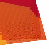 Malakos Triax 6 Washable Table Mat Set (Red & Orange)