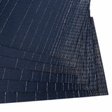 Malakos Wirey Lined 6 Washable Table Mat Set (Navy Blue)