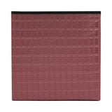 Collapsible Elegant PU Leather & MDF Square Pouf Ottoman (Maroon Checks)